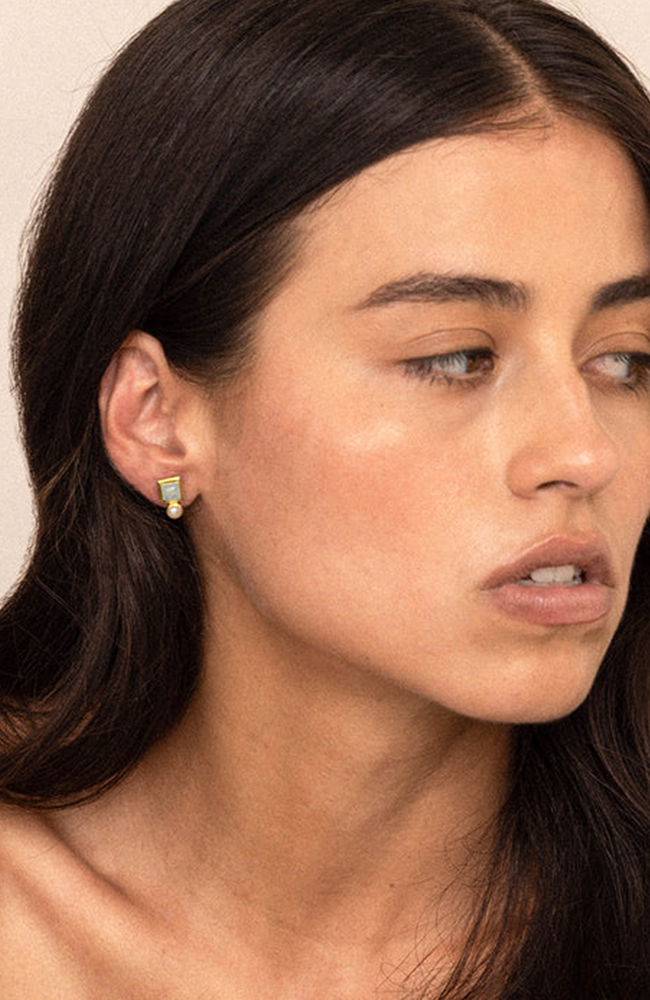 Impressionist Earrings - Aquamarine