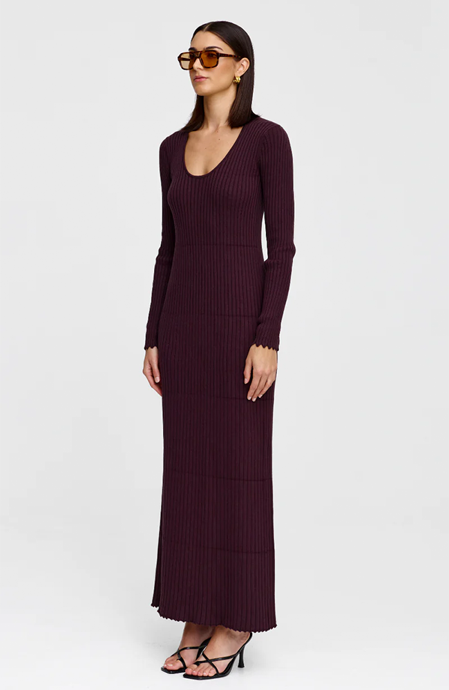 Celeste Knit Dress - Chocolate Marle