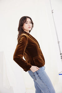 Charvi Velvet Jacket - Caramel