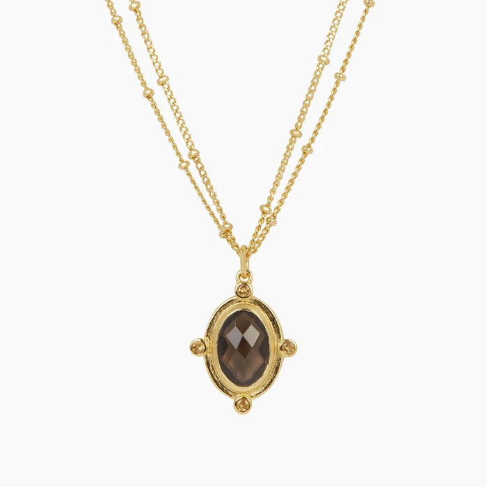 Breeze Necklace - Smoky Quartz