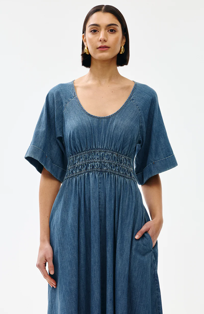 Poet Dress  - Denim