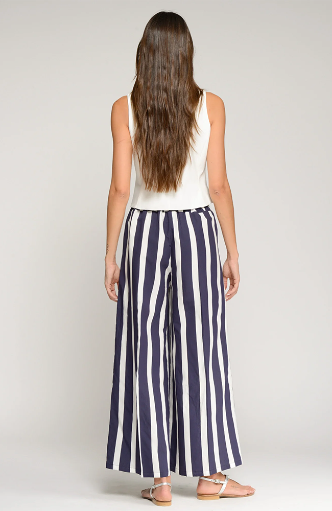 Marian Pants - Navy/Stripe