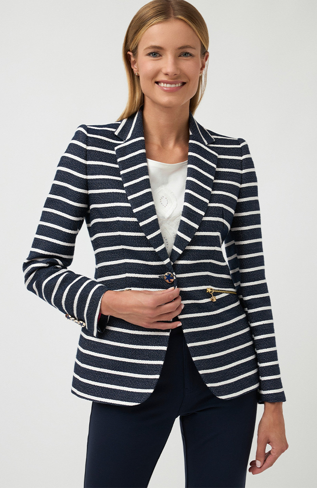 Casares Jacket - Navy Stripe