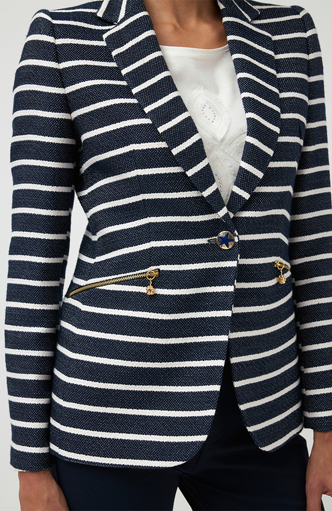 Casares Jacket - Navy Stripe