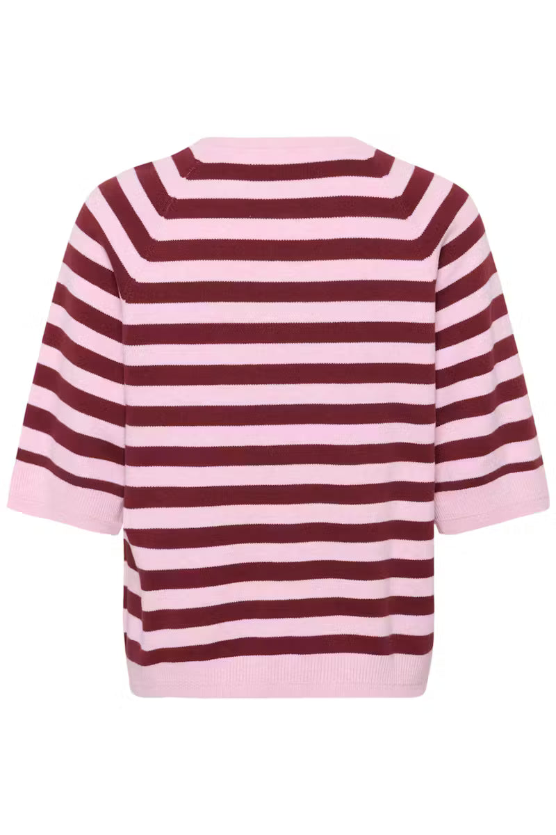 Madie Tee - Pink/Zinfandel Stripe