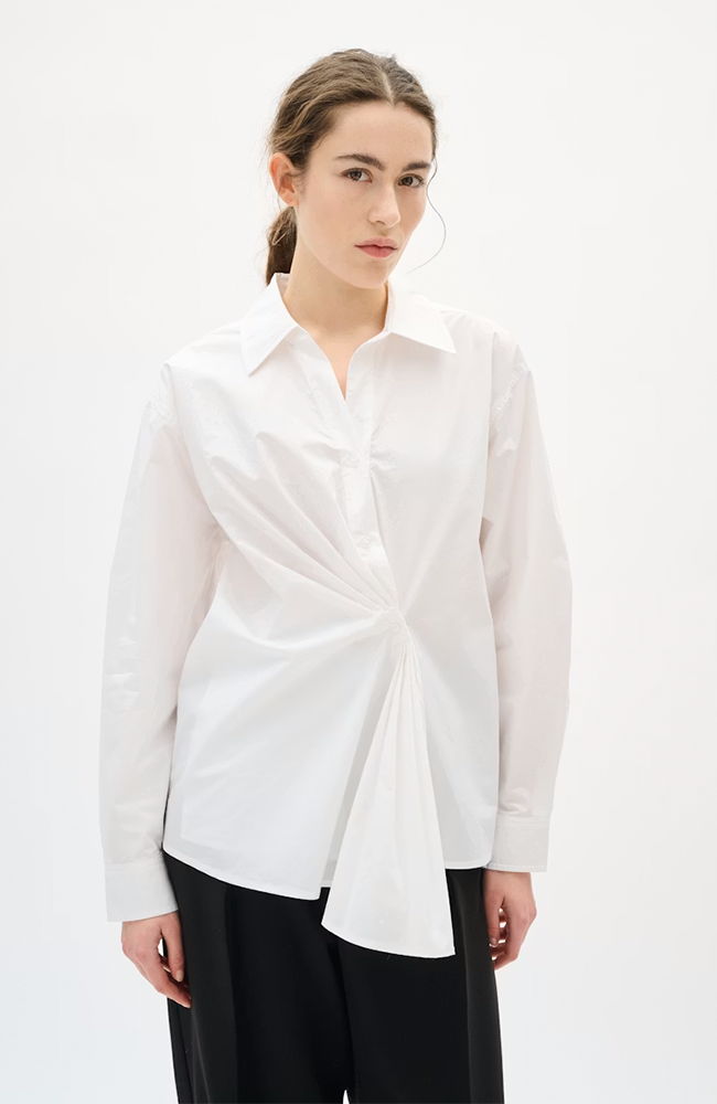 Dallas Pleated Shirt - Pure White