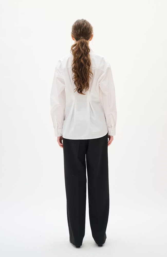 Dallas Pleated Shirt - Pure White