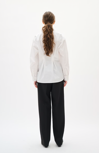 Dallas Pleated Shirt - Pure White