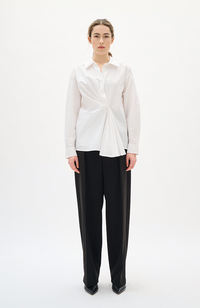 Dallas Pleated Shirt - Pure White
