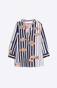 Carlota Shirt - Fish/Black Stripes