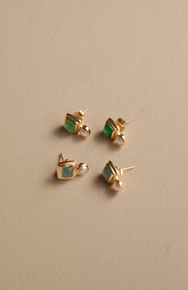 Impressionist Earrings - Aquamarine