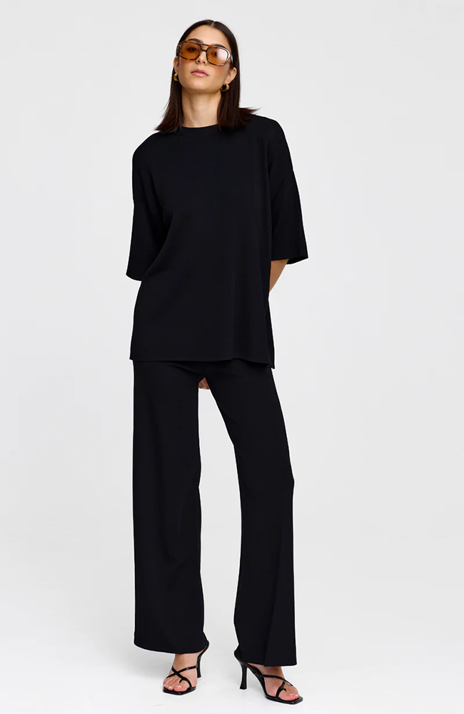Camden Knit Tee - Black