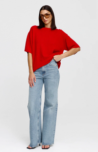 Camden Knit Tee - Cherry
