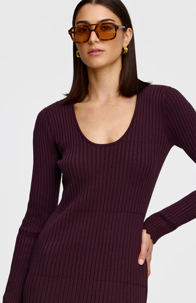 Celeste Knit Dress - Chocolate Marle