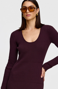 Celeste Knit Dress - Chocolate Marle
