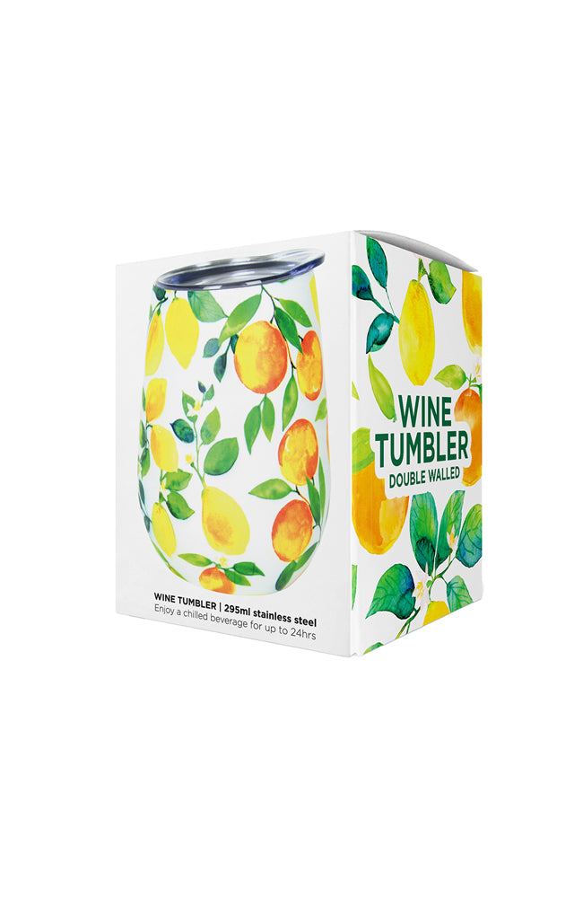 Wine Tumbler - Double Walled - Amalfi Citrus