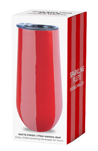 Sparkling Flute Stainless - Red Stripe