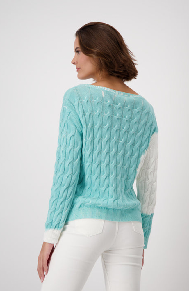 Round Neck Pullover - Mint Print