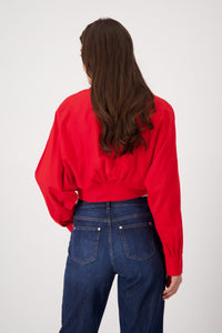 SHR CLR Knotted Blouse - Red