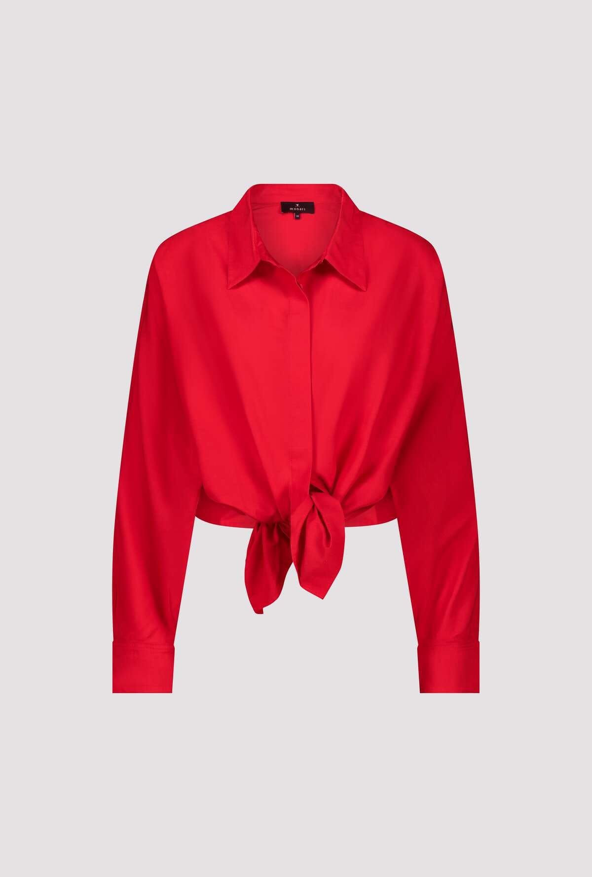 SHR CLR Knotted Blouse - Red