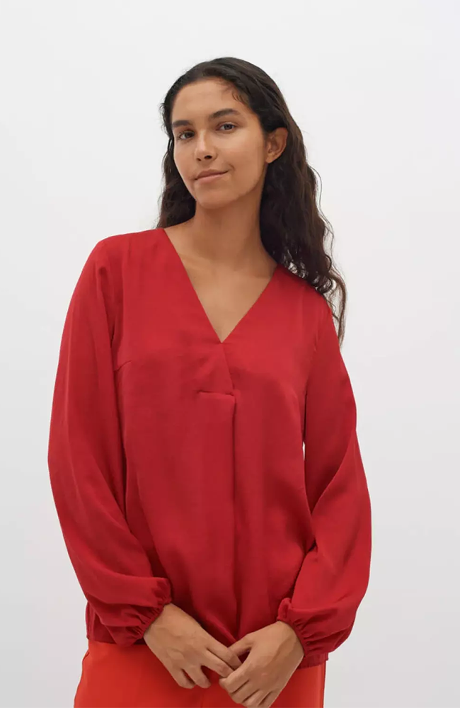 RindaIW Blouse - True Red
