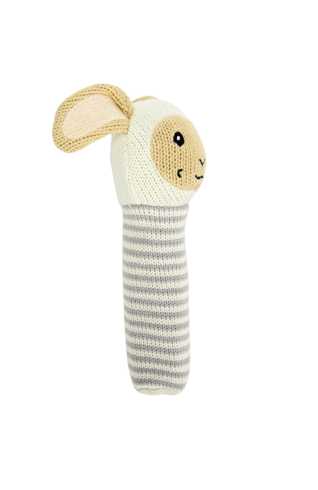 Hand Knit Rattle - Lamb