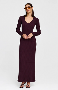 Celeste Knit Dress - Chocolate Marle