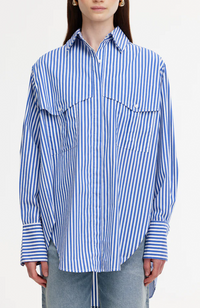 Riley Shirt - Navy/White Stripe