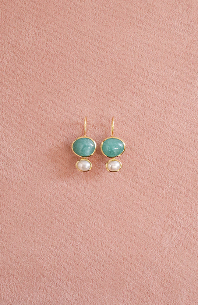 Cubism Earrings - Amazonite