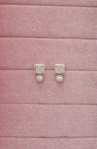 Impressionist Earrings - Rose Quartz