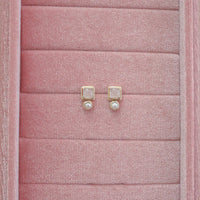 Impressionist Earrings - Rose Quartz
