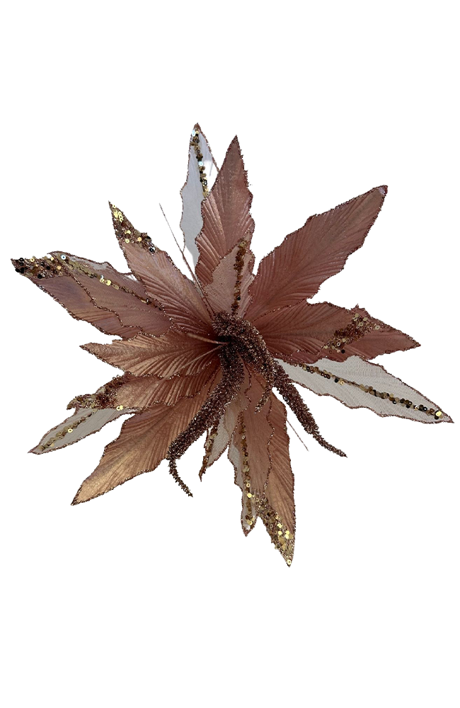 Rose Glitter Poinsettia