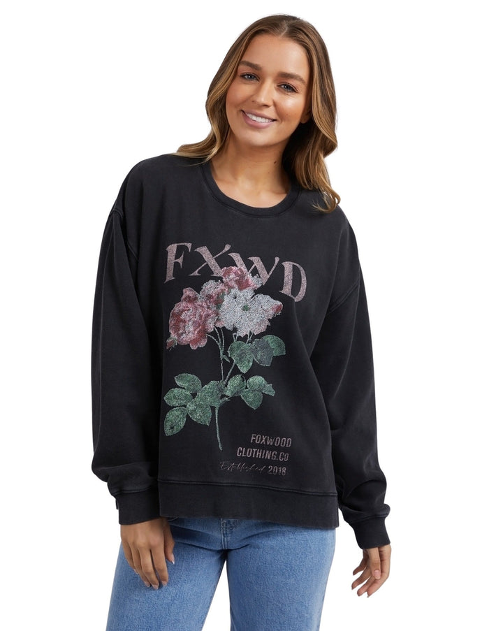 Rosa Crew Sweater - Washed Black