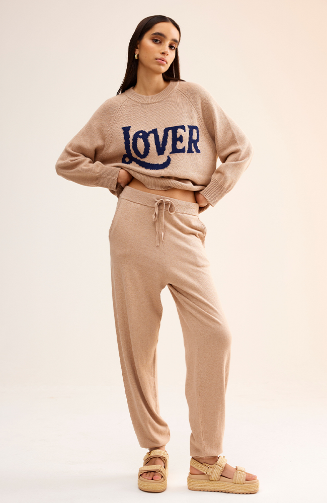 Eliza Knit Pant - Stone