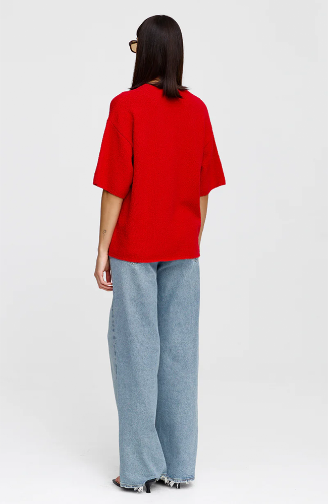Camden Knit Tee - Cherry