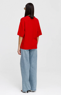 Camden Knit Tee - Cherry