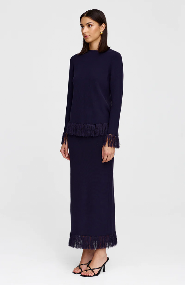 Marigold Knit Skirt - Midnight