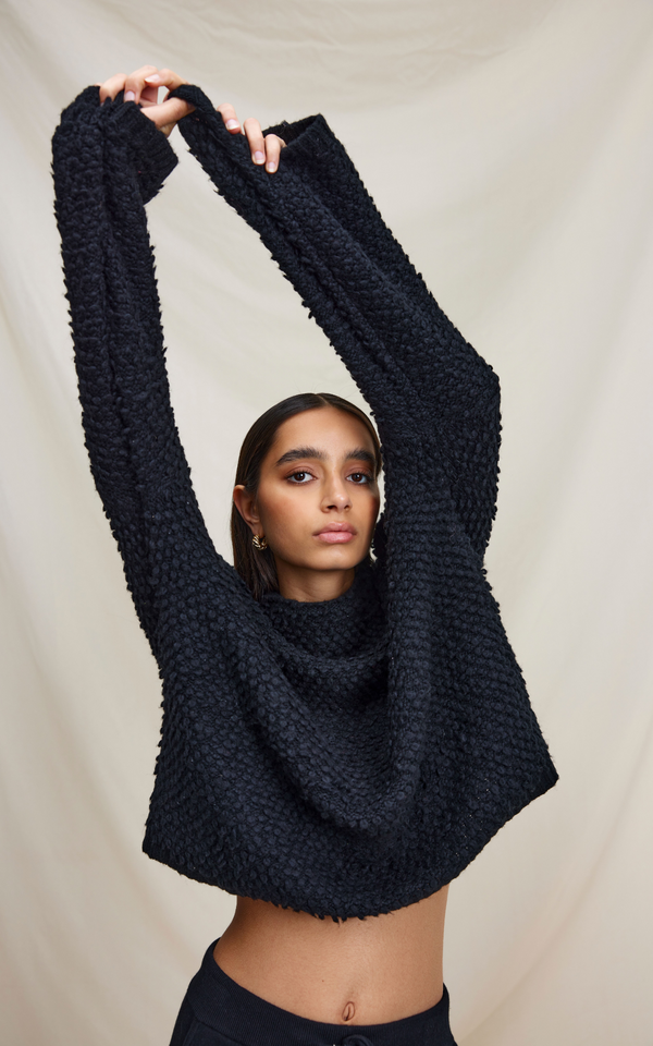 Abby Boucle Sweater - Black