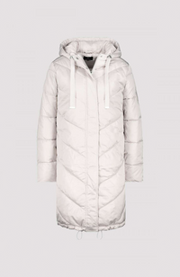 Quilted Puffer Coat - Stone