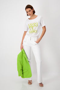 Arrivederci Decorative T-Shirt - White Green