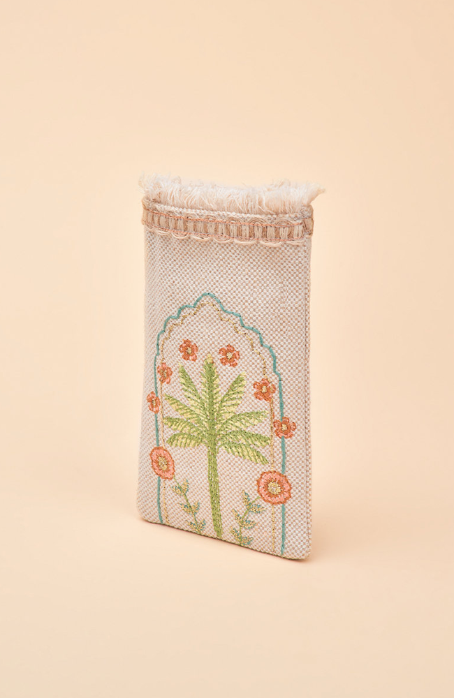 Jute Sunglasses Case - Paradise Palms