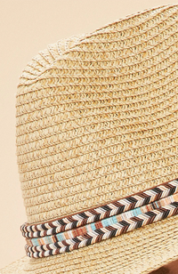 Thalia Hat - Vanilla with Chevron Shimmer