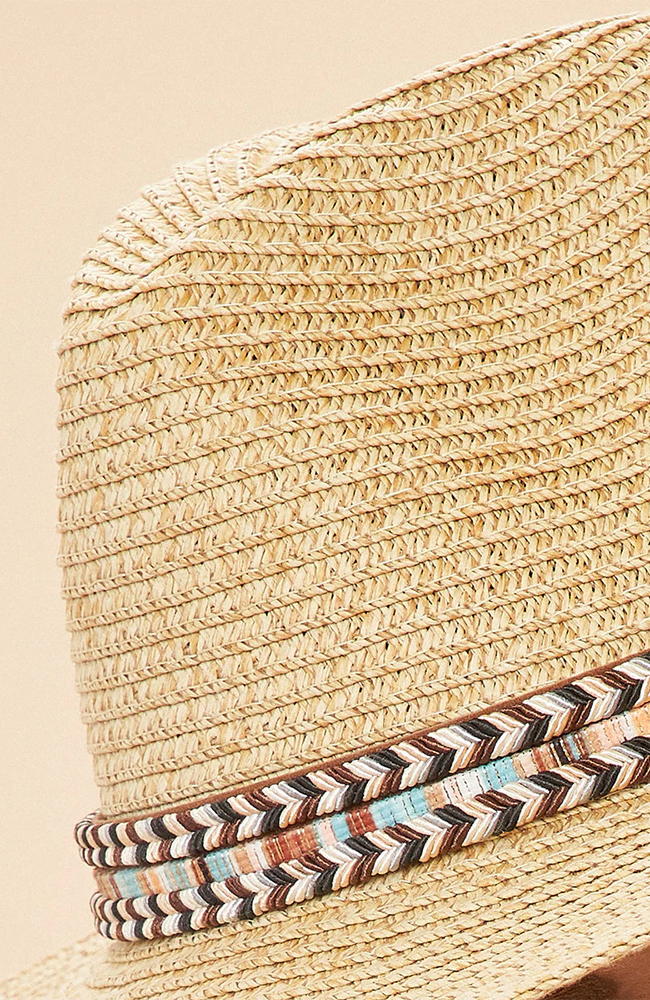 Thalia Hat - Vanilla with Chevron Shimmer