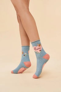 Love Bumblebee Ankle Socks
