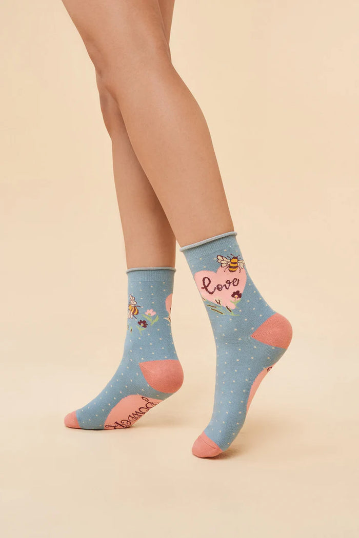 Love Bumblebee Ankle Socks