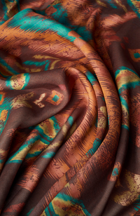 Kimono Gown - Chocolate Ikat