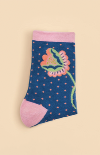 Ankle Socks – Scandinavian Stems/Navy