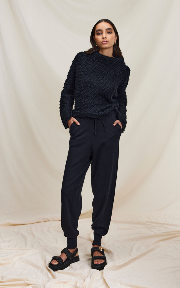 Abby Boucle Sweater - Black