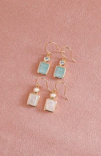 Rosie Earrings - Blue Topaz/Aquamarine
