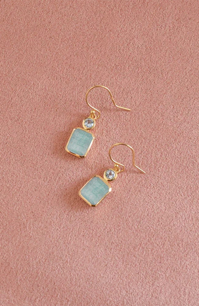 Rosie Earrings - Blue Topaz/Aquamarine